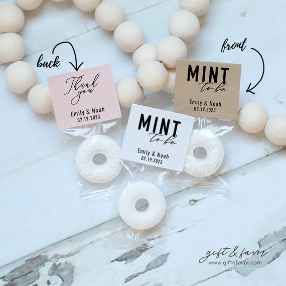 Personalised Wedding Favour Idea Mint to Be Favor SWEETS 