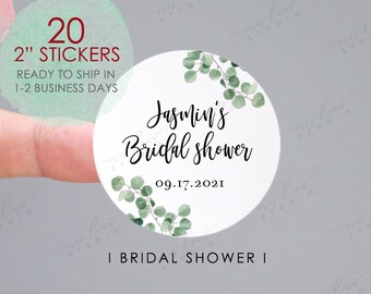 Greenery Favor Stickers,Personalized Favor Stickers,Custom Stickers,Custom Labels, Baby Shower Favor Labels,Bridal Shower Thank You Stickers