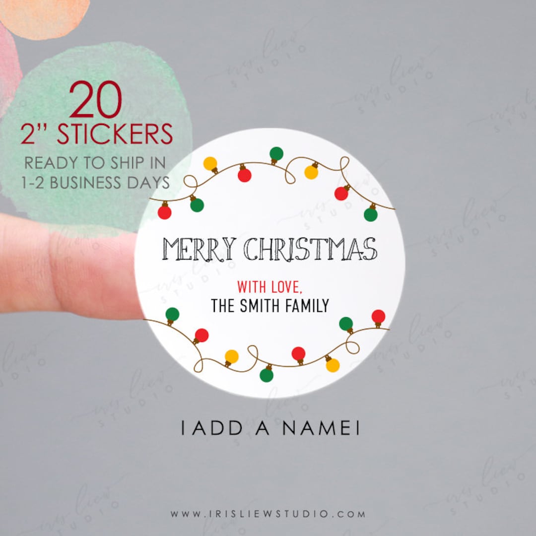 Christmas Gift Stickers,personalized Christmas Gift Stickers,merry ...