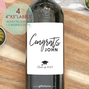 Étiquette de vin Félicitations,Étiquette de vin de remise des diplômes personnalisée,Étiquette de vin de remise des diplômes,Étiquette de remise des diplômes personnalisée,Étiquette de promotion 2023