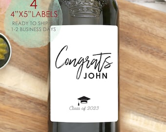 Congrats Wine Label,Personalized Graduation Wine Label,Graduation Wine Label,Custom Congrats Grad Label,Class of 2023 Labels