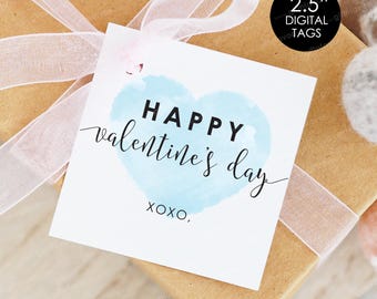 Glücklicher Valentinstag Tag druckbar, Klasse Valentinstag Tag druckbar, digitale Valentinstag Tags, Herz Valentinstag Tag druckbar, Valentinstag Tags