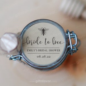 Bride To Bee Stickers,Bridal Shower Favor Stickers,Honey Favor Labels,Thank You Favor Labels,Personalized Bridal Shower Labels