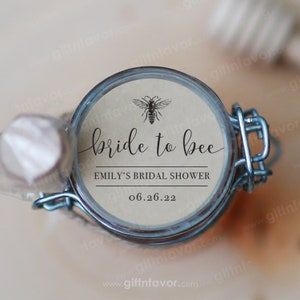 Bride To Bee Stickers,Bridal Shower Favor Stickers,Honey Favor Labels,Thank You Favor Labels,Personalized Bridal Shower Labels