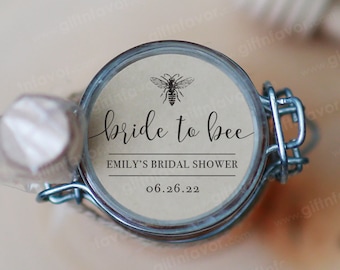 Bride To Bee Stickers,Bridal Shower Favor Stickers,Honey Favor Labels,Thank You Favor Labels,Personalized Bridal Shower Labels