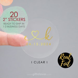 Initial Wedding Stickers,Thank You Label,Personalized Wedding Labels,Wedding Gold Foil Labels, Envelope Seal Stickers,Monogram Stickers