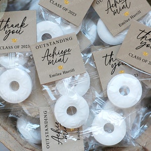 100pcs Outstanding AchieveMINT Favors,Graduation Mints,Graduation Party Favors,Graduation Favors,Class of 2025 Mints Favor
