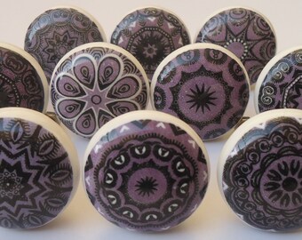 Black Teal Color Ceramic Knobs Kitchen Cabinet Drawer Knobs Etsy