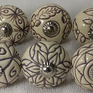 Cream Color Vintage Look Ceramic Knobs Vintage Ceramic Door Knobs ...