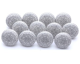 Grey And White Ceramic Knobs Ceramic Door Knobs Kitchen Cabinet Knobs Drawer Knobs Cupboard Knobs Drawer Knobs Cabinet knobs