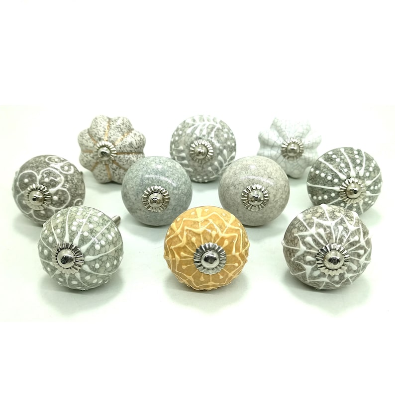 手描きのセラミックノブ、装飾キャビネット金具 画像 1