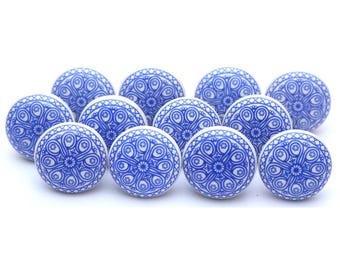 Evionlin 2 Pomos De Cerámica Con Forma De Luna Azul Para Cajones, Tiradores De Armario De Dibujos Animados, Lindos Accesorios Para Decoración De Dormitorio Para Habitación De Niños, Pomos De Aparador