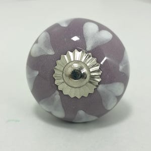 Handbemalte Lila Keramik Knäufe, Küchenschrank Hardware Bild 14