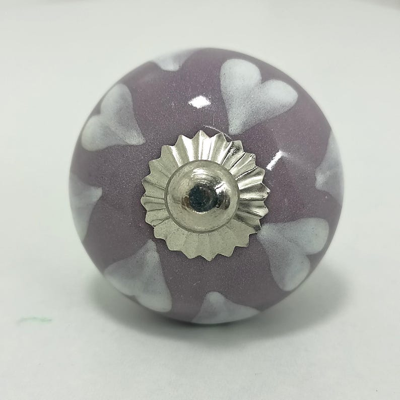 Handbemalte Lila Keramik Knäufe, Küchenschrank Hardware Bild 14
