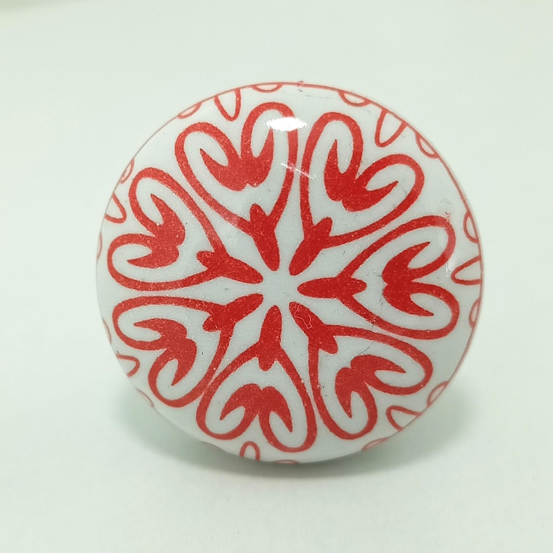 Boho Ceramic Drawer Knob – Vintage Furniture Hardware image 4