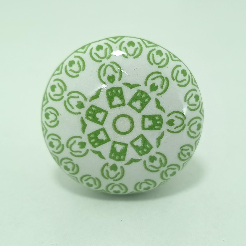 Boho Ceramic Drawer Knob – Vintage Furniture Hardware image 10