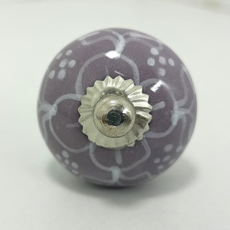 Handbemalte Lila Keramik Knäufe, Küchenschrank Hardware Bild 13