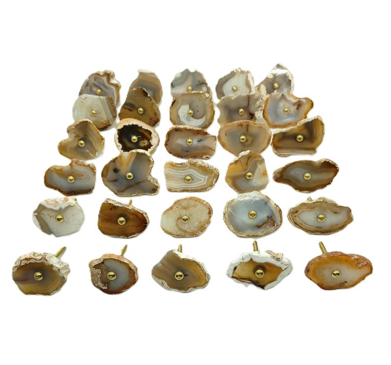 Agate Knobs: Handmade Stone Cabinet Drawer Pulls image 5
