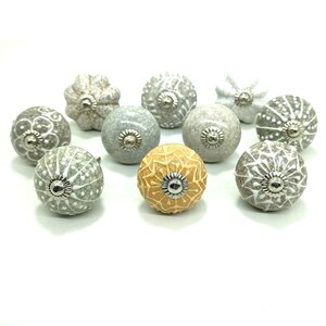 手描きのセラミックノブ、装飾キャビネット金具 画像 3