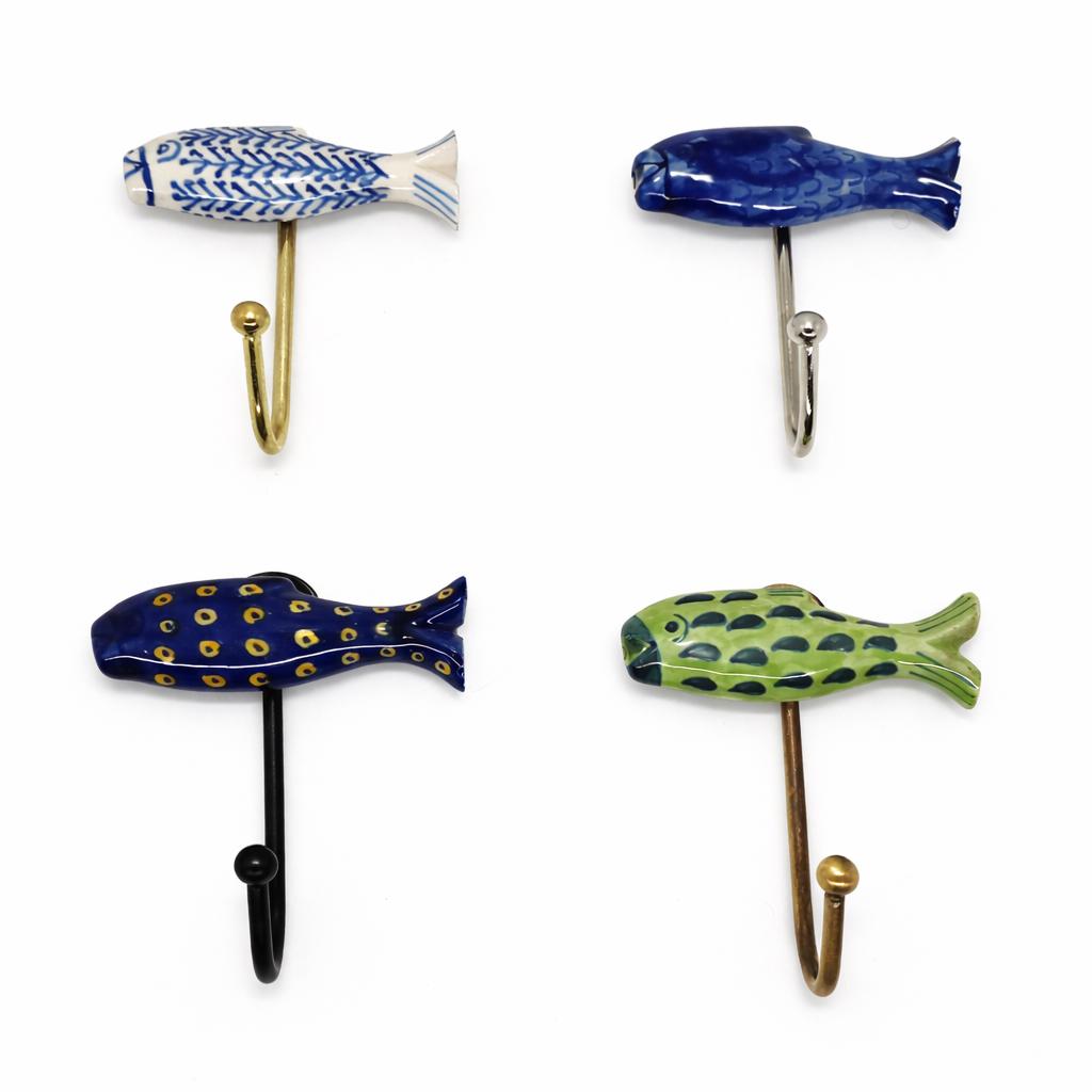 Inzopo Iron Sea Gancio da parete per cappello/portachiavi/bagno/borsetta/vestiti/cappotto/telo da spiaggia gancio a tema nautico - A, 56,5 x 4 x 18 cm A