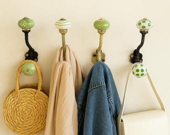 Hand-Painted Ceramic Knobs, Embossed Pumpkin Cabinet Drawer Pulls