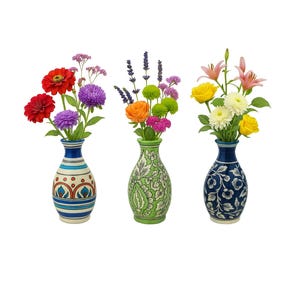 Ceramic Hand Painted Vase, Ceramic Handmade Vase, Modern Home Decor, Creative Ceramic Vase, Artistic Ceramic Vase