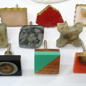 Resin Wood Cabinet Knobs: Decorative Dresser Drawer Pulls image 5