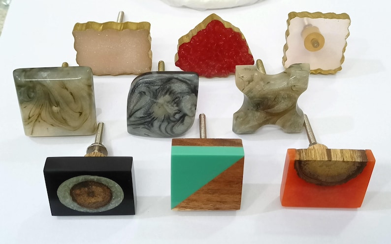 Resin Wood Cabinet Knobs: Decorative Dresser Drawer Pulls image 5