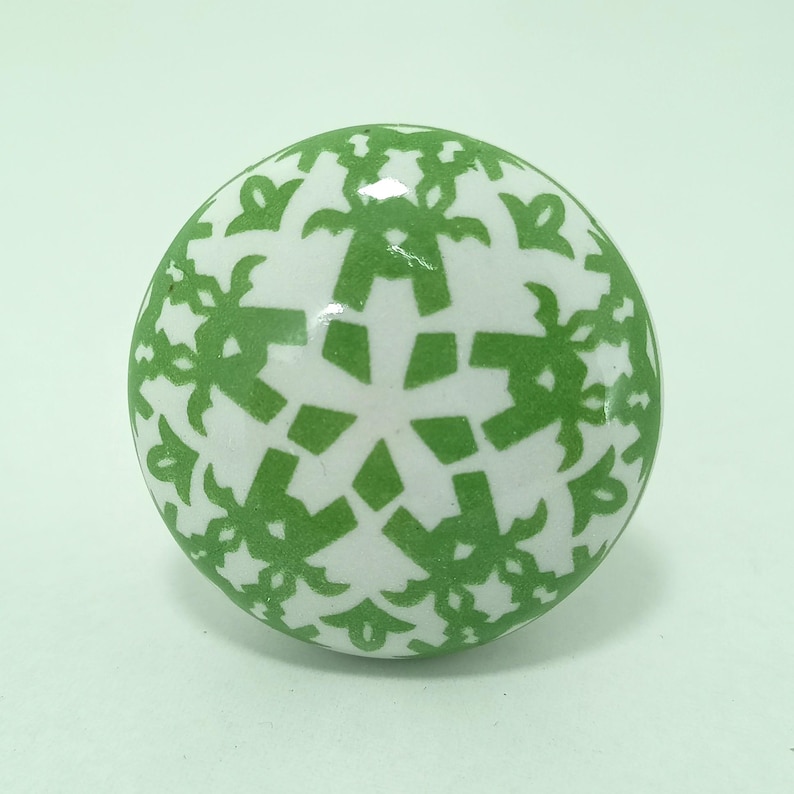 Boho Ceramic Drawer Knob – Vintage Furniture Hardware image 11