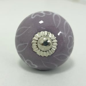 Handbemalte Lila Keramik Knäufe, Küchenschrank Hardware Bild 17
