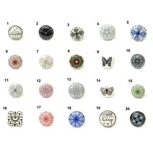 Handmade Ceramic Cabinet Knob, Decorative Drawer Pull, Multi Color image 1
