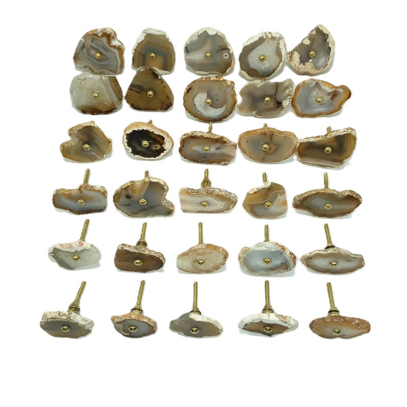 Agate Knobs: Handmade Stone Cabinet Drawer Pulls image 4
