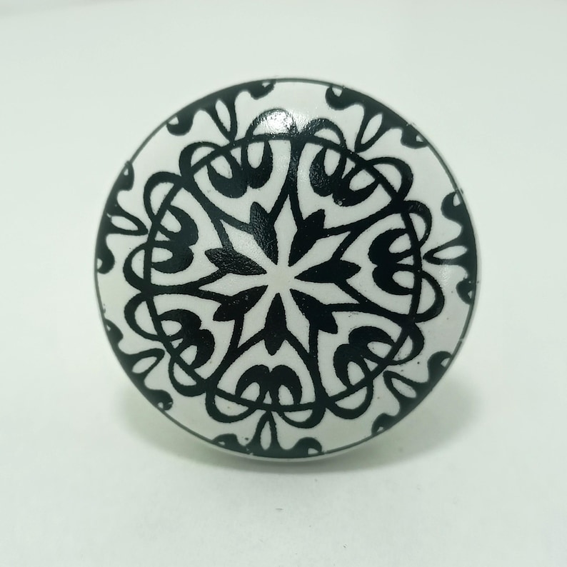 Boho Ceramic Drawer Knob – Vintage Furniture Hardware image 7
