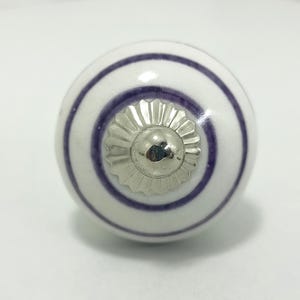 Handbemalte Lila Keramik Knäufe, Küchenschrank Hardware Bild 11