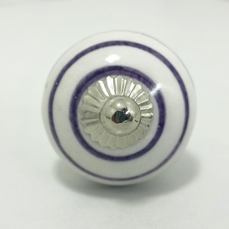 Handbemalte Lila Keramik Knäufe, Küchenschrank Hardware Bild 11