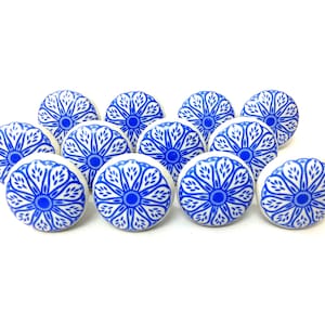 Blue and White Ceramic Knobs Ceramic Door Knobs Kitchen Cabinet Knobs Drawer Pulls