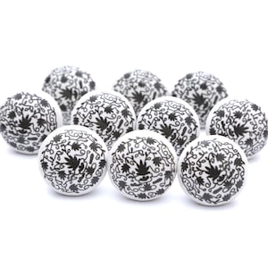 Black & White Ceramic Knobs Ceramic Door Knobs Kitchen Cabinet Drawer Pulls