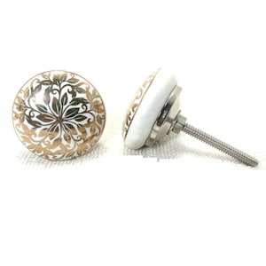 Stylish Golden Flat Ceramic Knobs Handmade Ceramic Door Knobs Kitchen Cabinet Knobs Drawer Knobs Cupboard Knobs Hardware Knobs