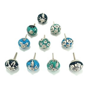 Hand-Painted Floral Ceramic Knob – Kitchen Cabinet Hardware