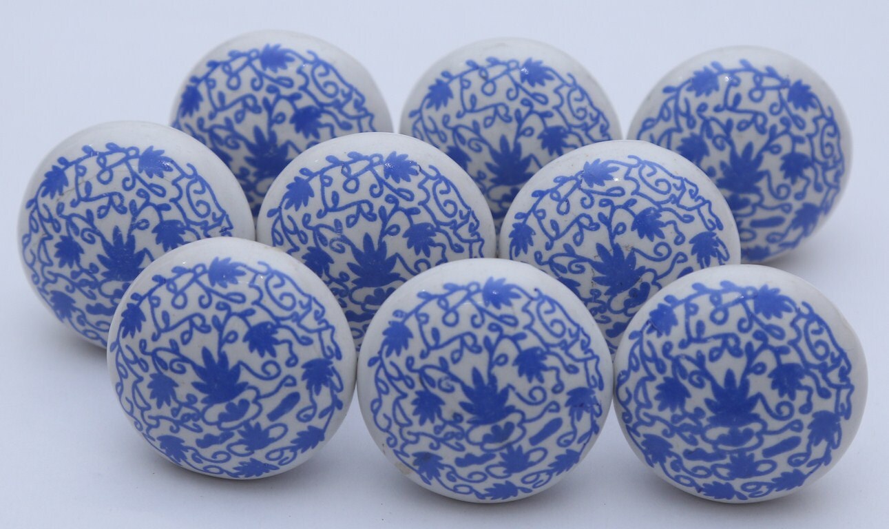 Blue And White Ceramic Knobs Door Kitchen Blue And White Ceramic Knobs Door Kitchen Cabinet Drawer Pulls