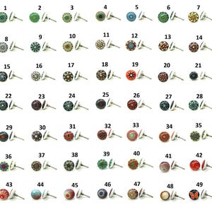 Kleurrijke mandala kastknoppen | Keramische ladegrepen | Boho-huisdecoratie | Decoratieve knoppen