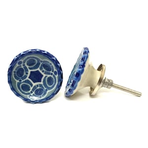 Blue Ceramic Door Knobs Premium Knobs Kitchen Cabinet Knobs Drawer Knobs Furniture Knobs Drawer Pulls Door Knobs