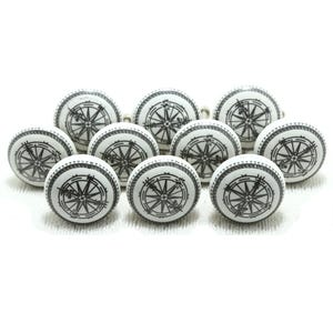 Flat Ceramic Knobs Kitchen Cabinet Drawer Knobs Cupboard Knobs Hardware Knobs Handmade Knobs Cabinet Knobs Ceramic Door Knobs