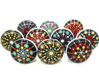 Handgemaakte meerkleurige keramische knoppen, decoratieve hardware