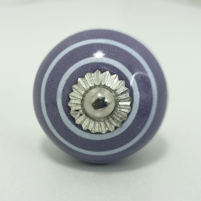 Handbemalte Lila Keramik Knäufe, Küchenschrank Hardware Bild 6