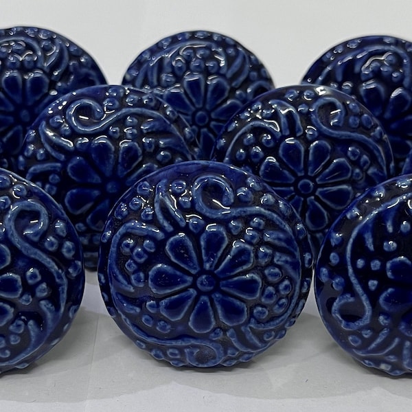 Navy Blue Knobs Etsy