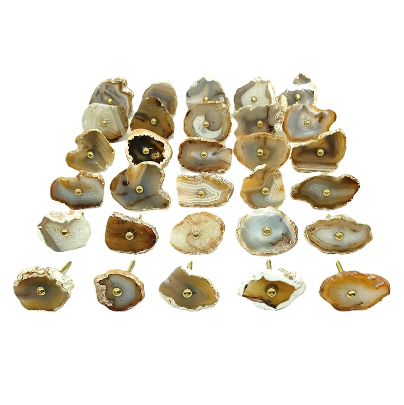 Agate Knobs: Handmade Stone Cabinet Drawer Pulls image 1