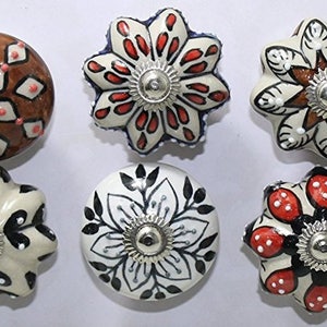 Multicolor Emboss Ceramic Knobs Hand Painted Ceramic Door Knobs Pumpkin Knobs Kitchen Cabinet Knobs