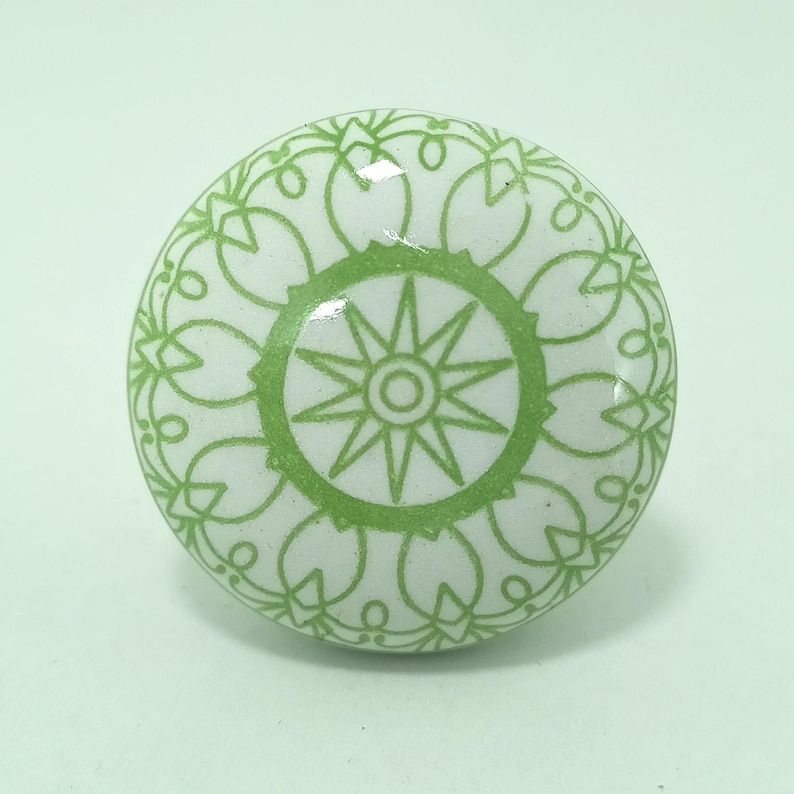 Boho Ceramic Drawer Knob – Vintage Furniture Hardware image 13