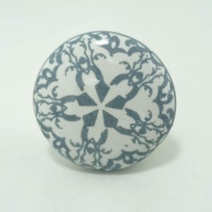 Boho Ceramic Drawer Knob – Vintage Furniture Hardware image 20